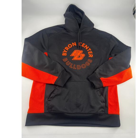 Byron Center Sweatshirt Hooded Unisex Adult Medium BC Black Orange Hooded School - Picture 1 of 8